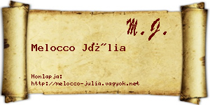 Melocco Júlia névjegykártya